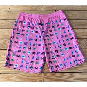 NEW Vapor 95 Vacation Patterned Athletic Shorts Size 36 Men’s Pink